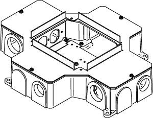 Wiremold RFB4-CI-1 Concrete Floor Box