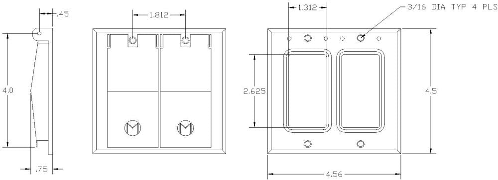 Mulberry Metal Products 30452 Weatherproof Device Box Cover