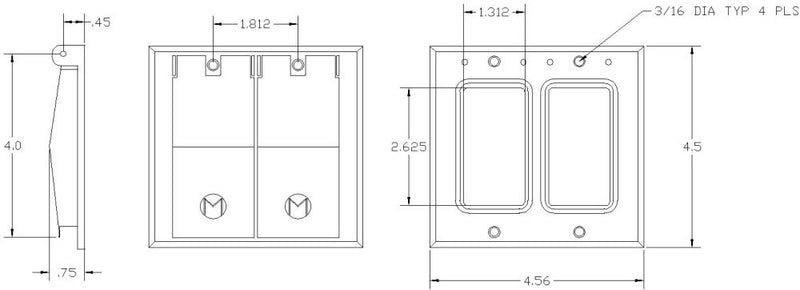 Mulberry Metal Products 30452 Weatherproof Device Box Cover