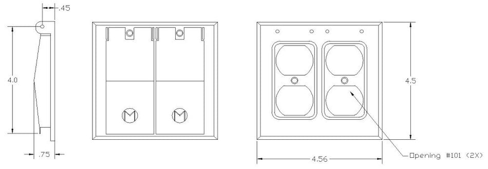 Mulberry Metal Products 30458 Weatherproof Device Box Cover