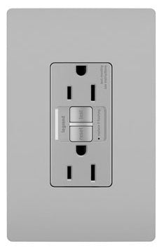 Radiant Collection 1597GRY Self-Test GFCI Receptacle