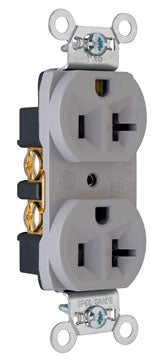 Pass & Seymour CRB5362GRY Straight Blade Receptacle