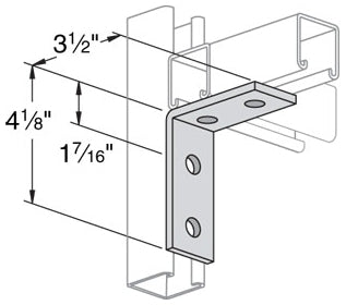 Power-Strut PS-607-EG Strut Angle Plate
