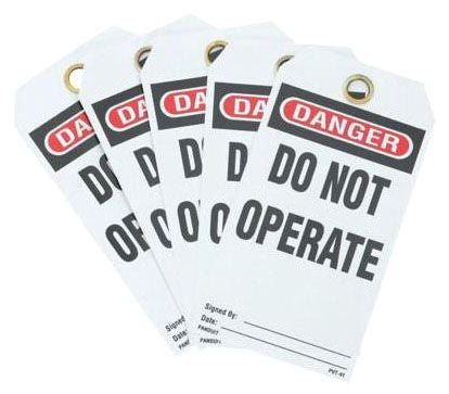 Panduit PVT-41 Write-On Safety Tag