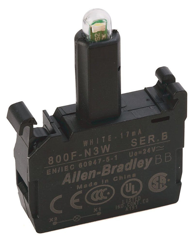 Allen-Bradley 800F-N3W Pushbutton Integrated LED Module