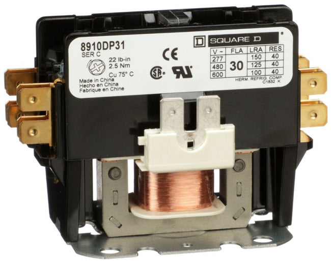 Square D 8910DP31V14 Definite Purpose Contactor