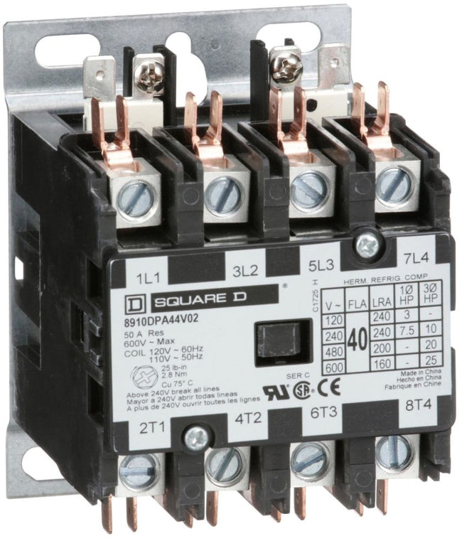 Square D 8910DPA44V02 Definite Purpose Contactor