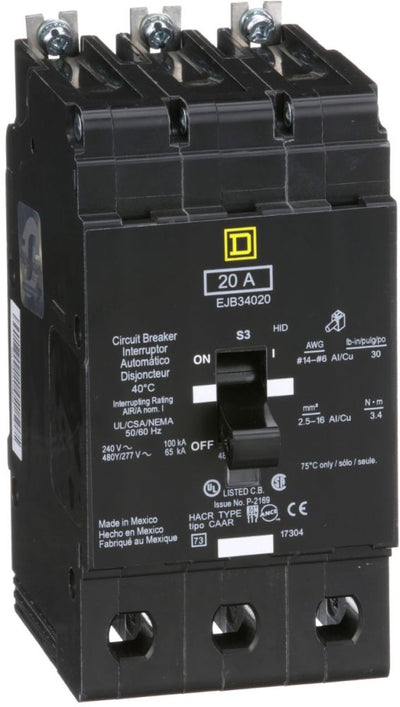 Square D EJB34020 Panelboard Miniature Circuit Breaker