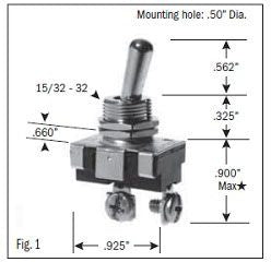 Selecta Products SS201-1-BG Toggle Switch