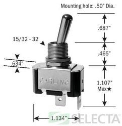 Selecta Products SS202P-BG Toggle Switch