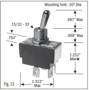 Selecta Products SS203P-BG Toggle Switch