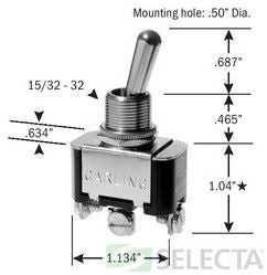Selecta Products SS206-15-BG Toggle Switch