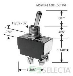Selecta Products SS207-7A-BG Toggle Switch