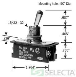 Selecta Products SS210-9-BG Toggle Switch
