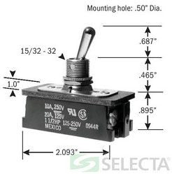 Selecta Products SS211-16A-BG Toggle Switch