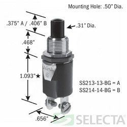 Selecta Products SS214-14-BG Pushbutton Switch