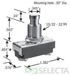 Selecta Products SS229-BG Pushbutton Switch