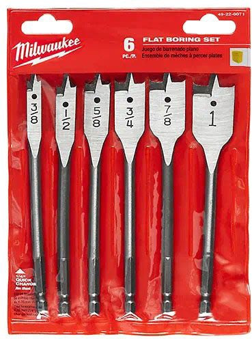 Milwaukee Tool 49-22-0071 Flat Boring Bit Set