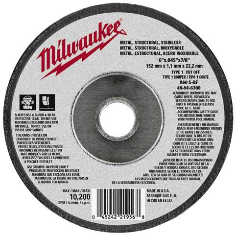 Milwaukee Tool 49-94-6300 Cut-Off Wheel