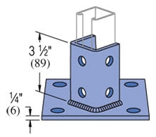 Unistrut P2072A-EG Channel Post Base